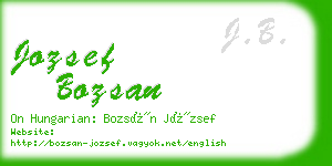 jozsef bozsan business card